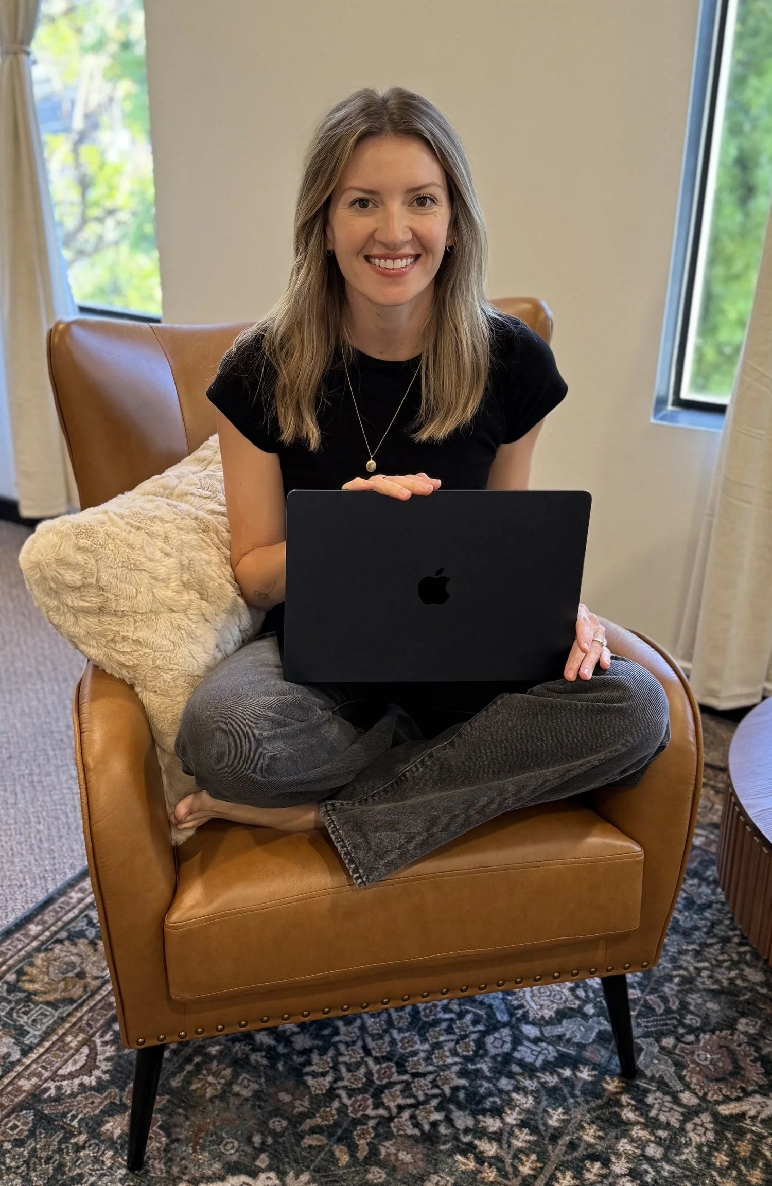 Ariel Klassen in her Carlsbad office